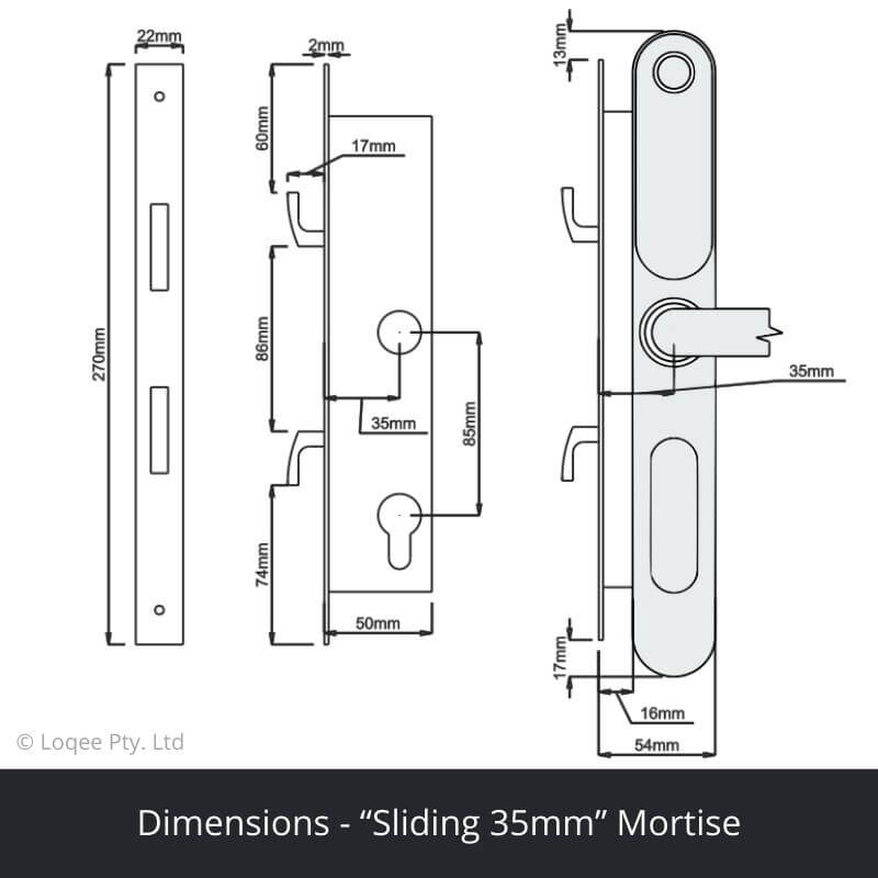 Loqee Slim - Fingerprint and Keyless Entry Smart Mortise Lock