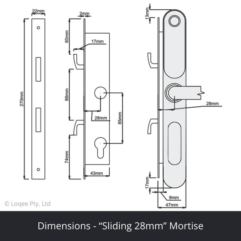 Loqee Slim - Fingerprint and Keyless Entry Smart Mortise Lock