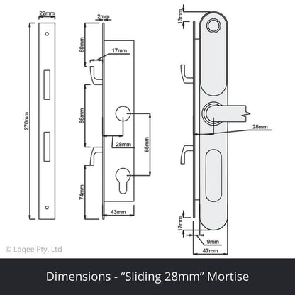 Loqee Slim - Fingerprint and Keyless Entry Smart Mortise Lock