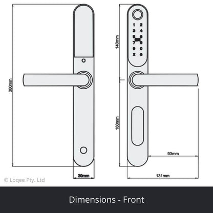 Loqee Slim - Fingerprint and Keyless Entry Smart Mortise Lock