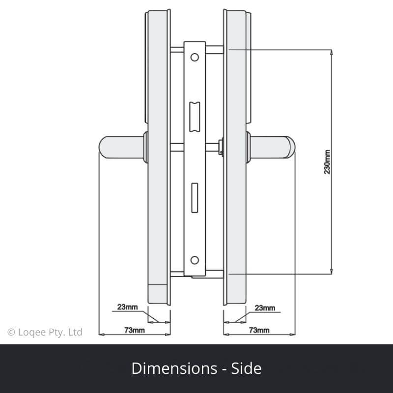 Loqee Slim - Fingerprint and Keyless Entry Smart Mortise Lock
